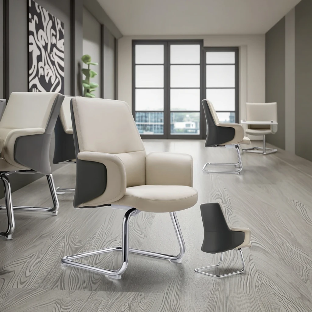 

YZ116 High Quality Modern Style Conference Table Chair Set Synthetic Leather Modern Conference Room Chairs