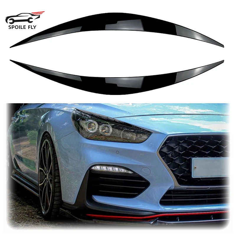 

2X 2017 To 2020 For Hyundai i30N N-Line RS Active Performance Car Stickers Tuning Evil Headlight Eyebrows Eyelid By ABS