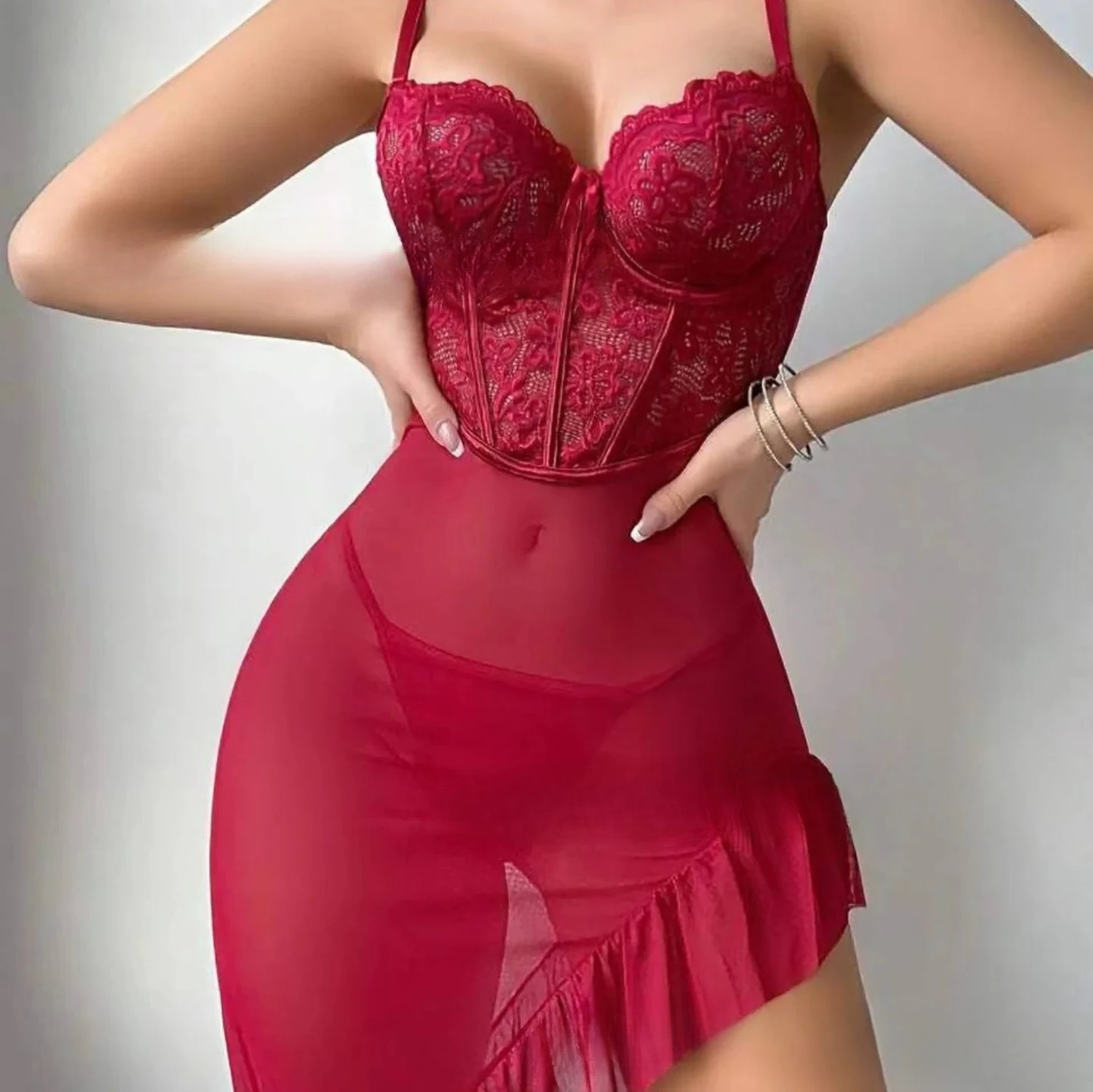 Прозрачный бюстгальтер на косточках, эротический комплект, сексуальное сказочное белье, женская прозрачная кружевная ночная рубашка, пижамные комплекты, нежная сексуальная ночная рубашка