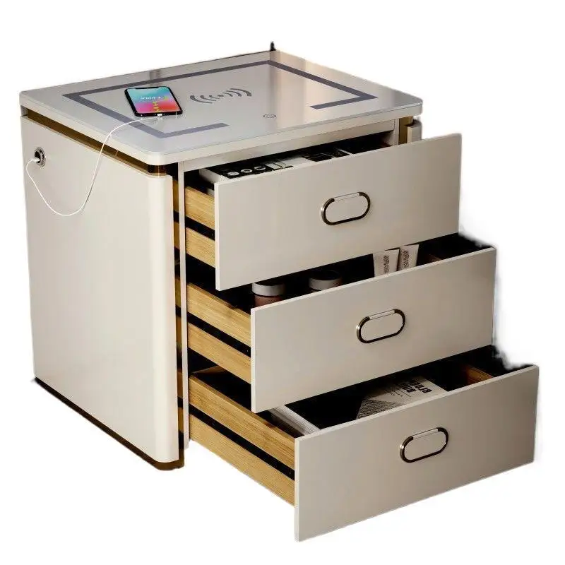 

Household, smart, small apartment, safe, bedside table, insurance, integrated, simple, modern, multi-functional, bedroom