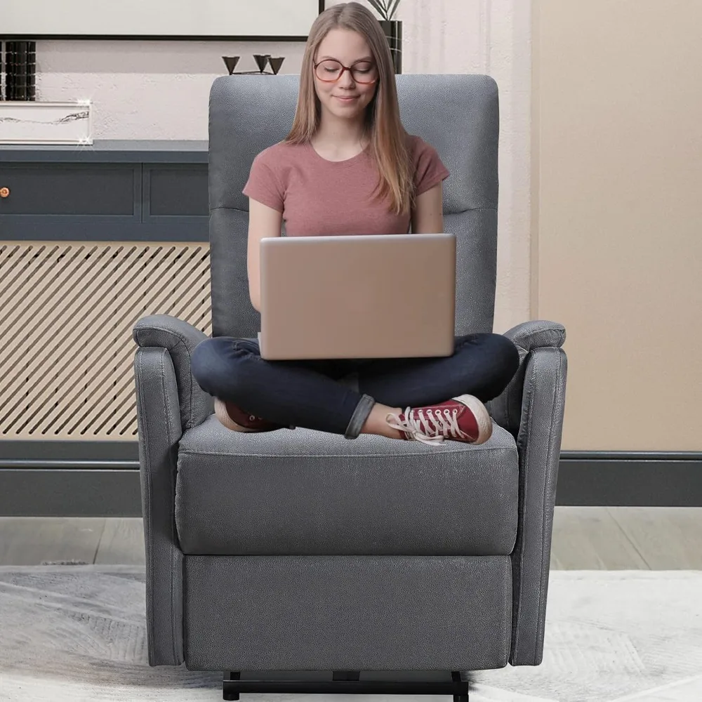 كرسي طاقة كهربائي صغير، كرسي استلقاء من قماش الجلد قابل للتنفس، منافذ USB، جلوس المسرح المنزلي الكهربائي، كراسي #3