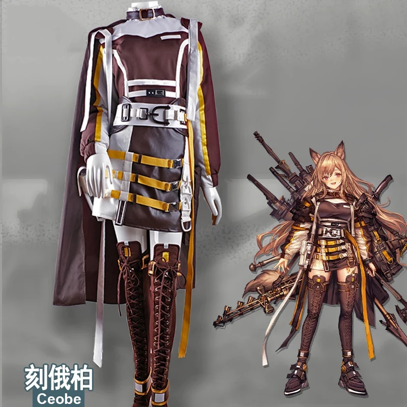 

COS-KiKi Game Arknights Ceobe Battle Suit Cosplay Costume Lovely Uniform Halloween Carnival Party Role Play Outfit Women