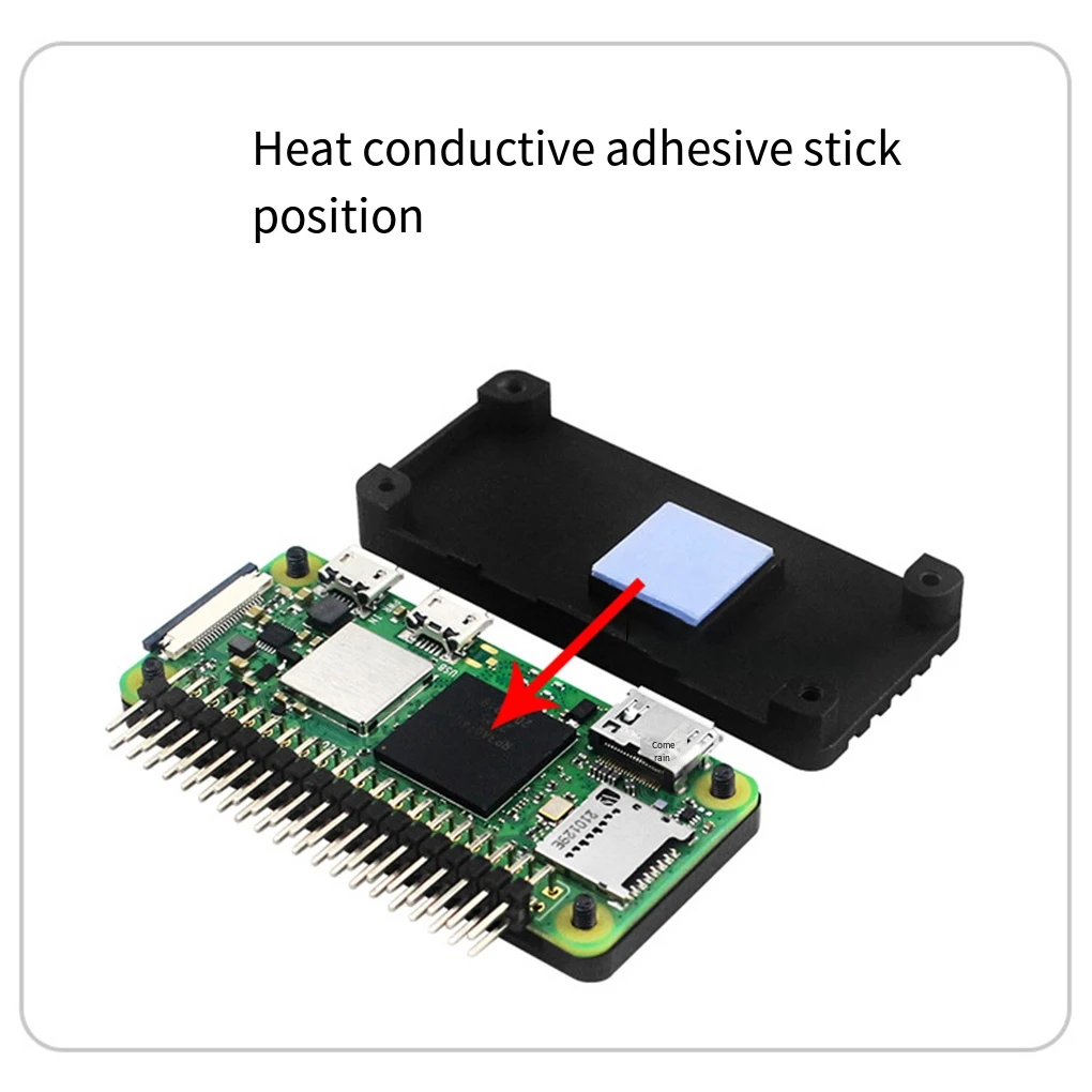 Raspberry Pi Zero 2 W Aluminum Case CNC Armored Shell with Heatsink GPIO Header Passive Cooling Case for Pi Zero 2 W / W / 1.3