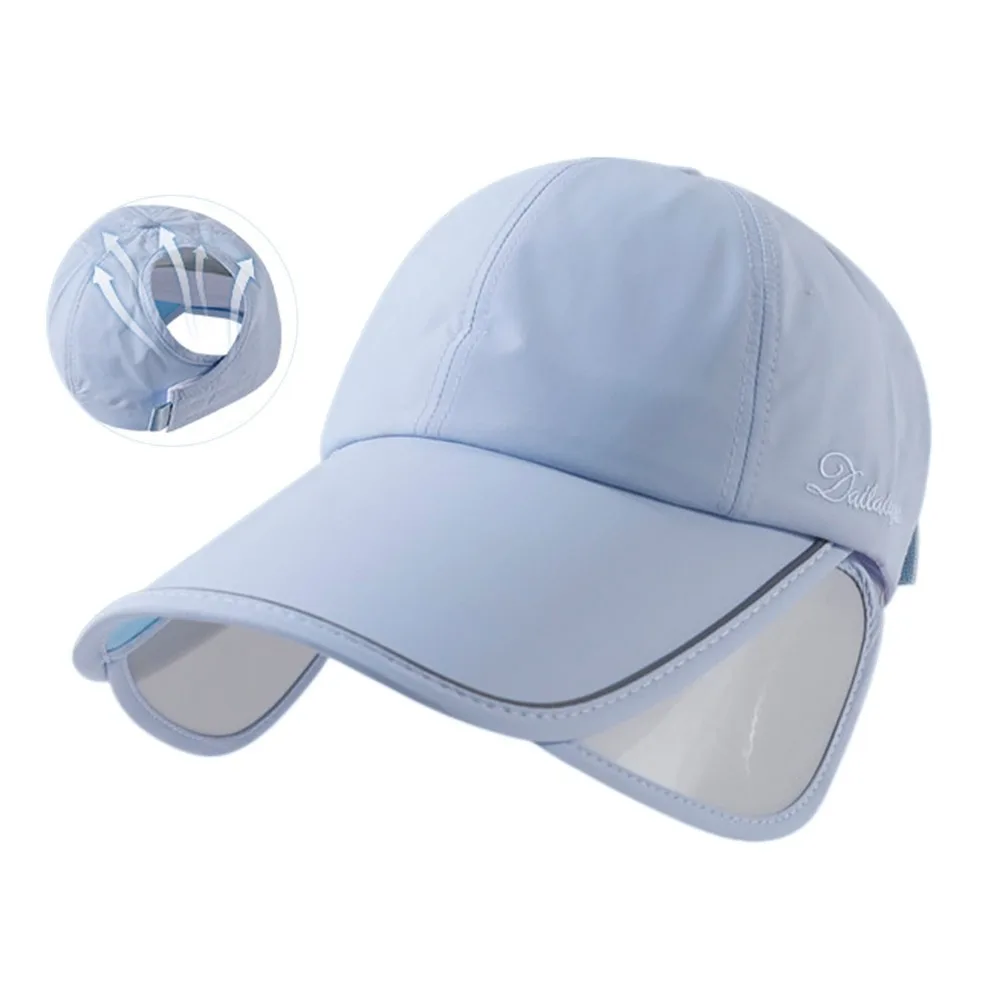 

Casual Wide Brim Sunscreen Baseball Hat Quick Dry UV Protection Sports Cap Adjustable Visor Breathable Sun Visor Hat Women/Men