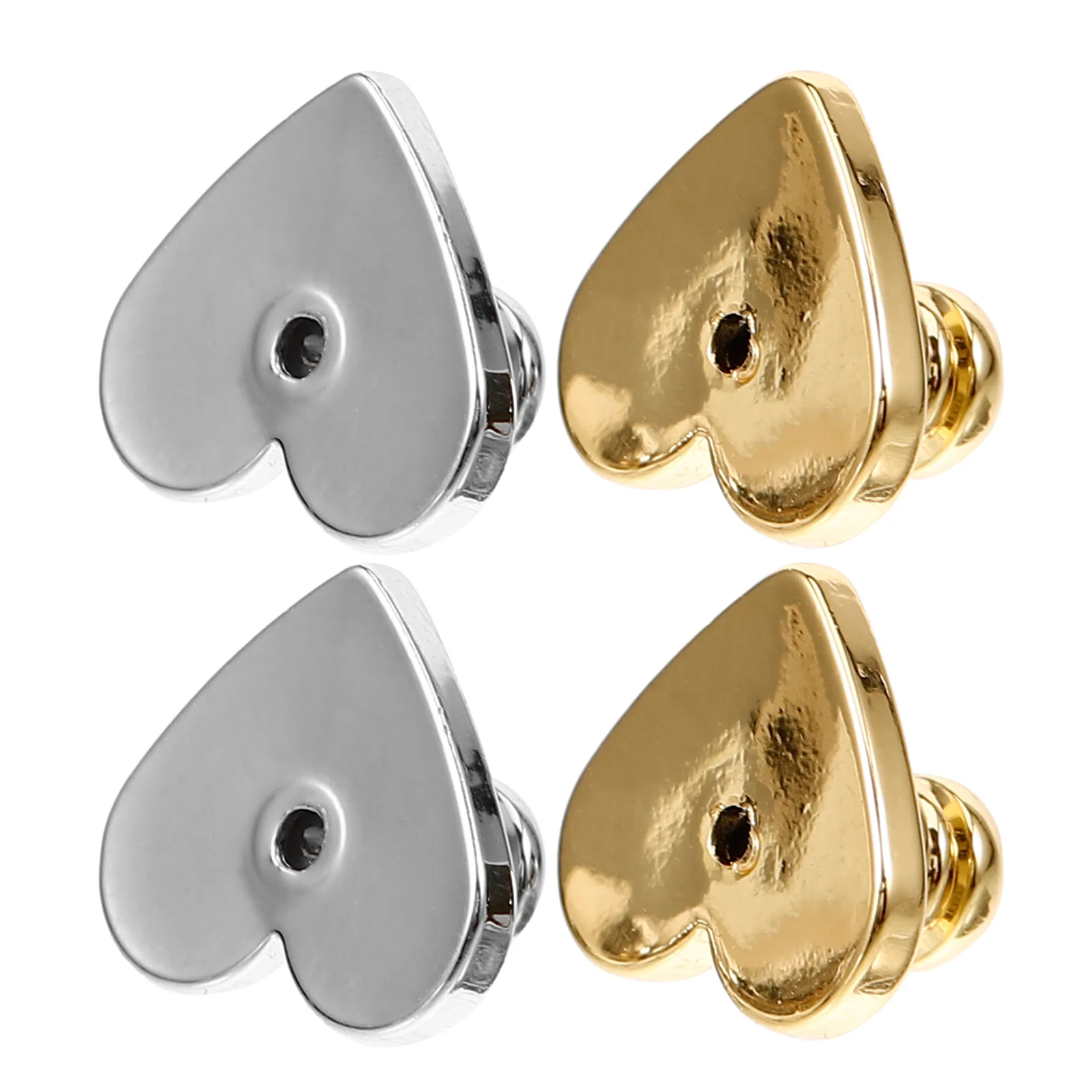 4-delige liefde-oordopjes kleine oorbelruggen voor draadoorbellen anti-drop zware ondersteuning hangende oren studs grote vergrendeling miss