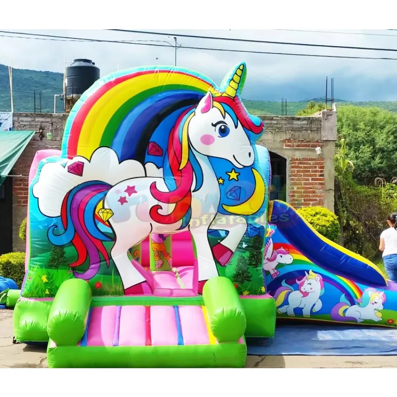 

Commercial PVC Kids Unicorn Combo Inflatable Bouncer Chateau Gonflable Bouncy Castle 1-Year Warranty Sale Bounce House Banner