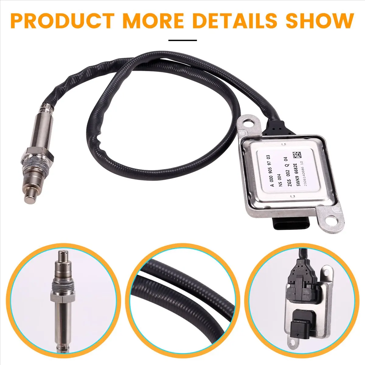 #60Q NOx sensor probe,5WK96682E A0009059703 New Nitrogen Oxygen Sensor for Benz C292 W906 (Plastic + Metal)