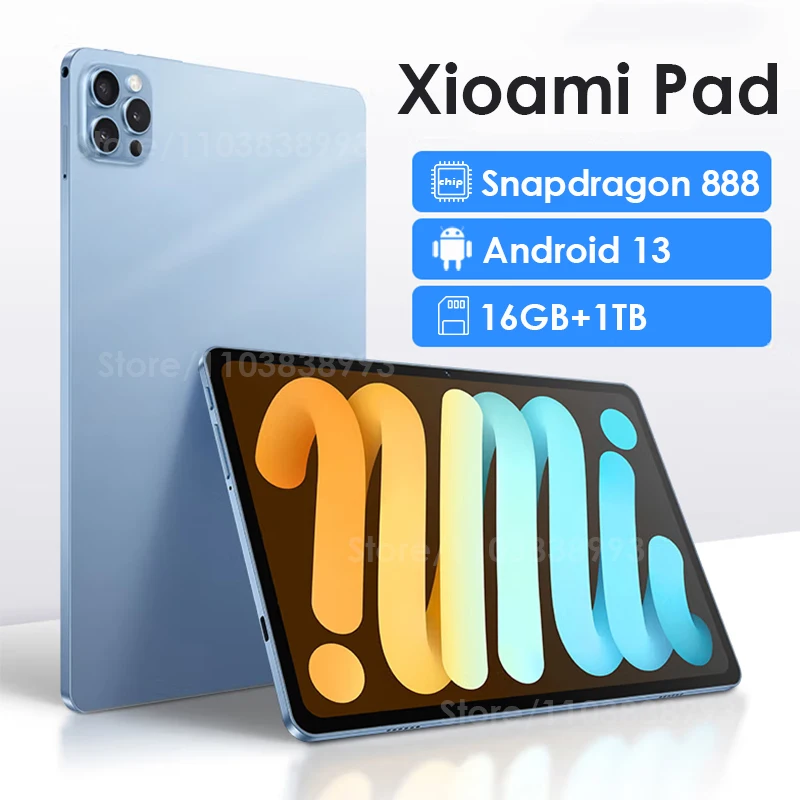 Original Global Version Pad 6 Pro Tablet Android 12 Snapdragon 888 Octa Core Dual Wifi Tablet PC 16GB 1TB 11inch Pad 6 Pro Max