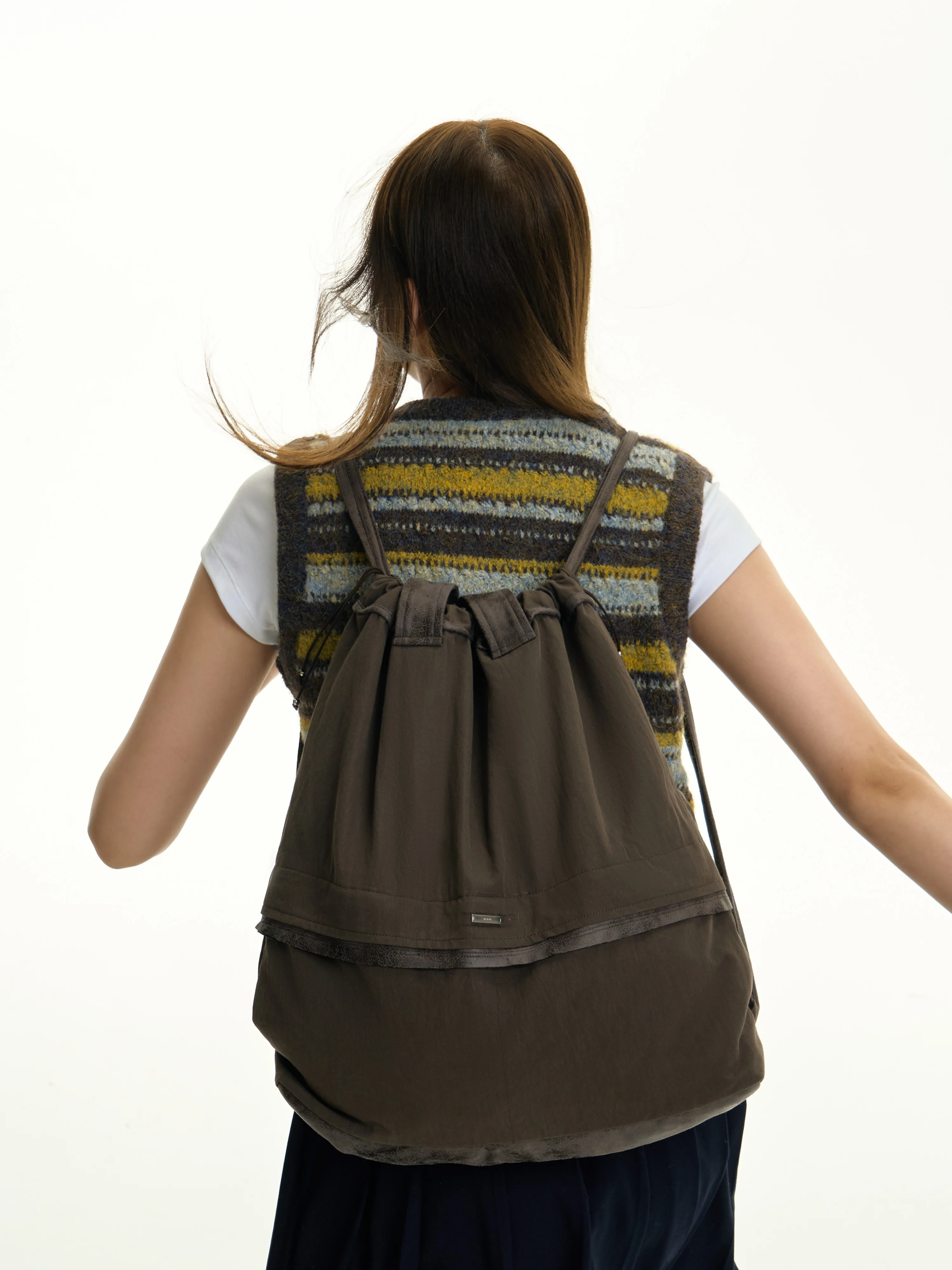 

Original Retro Patchwork Large Capacity Canvas Backpack Simple Casual Versatile Portable Multifunctional Backpack For Women Tide