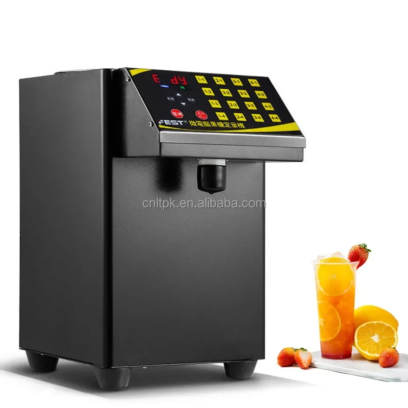 Commercial auto 16 keys sugar syrup fructose dispenser machine for bubble tea business