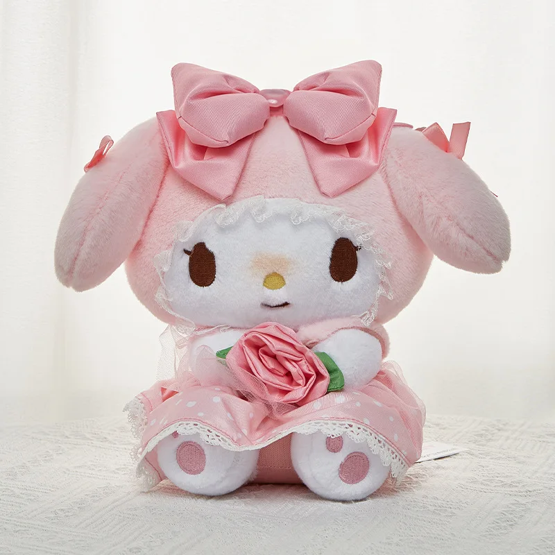 20cm 산리오 신상 쿠로미 헬로키티 인형 사랑의 장미 고양이 인형 소녀용 플러시 장난감 홈 데코 베개 귀여운 만화 소녀 생일 선물