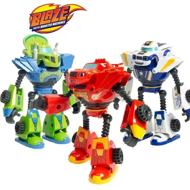 Blaze Monster Machines Anime Figure Plastic/Alloy Deformed Robot Car Toy Action Figure Model Kids Toys Children Birthday Gifts