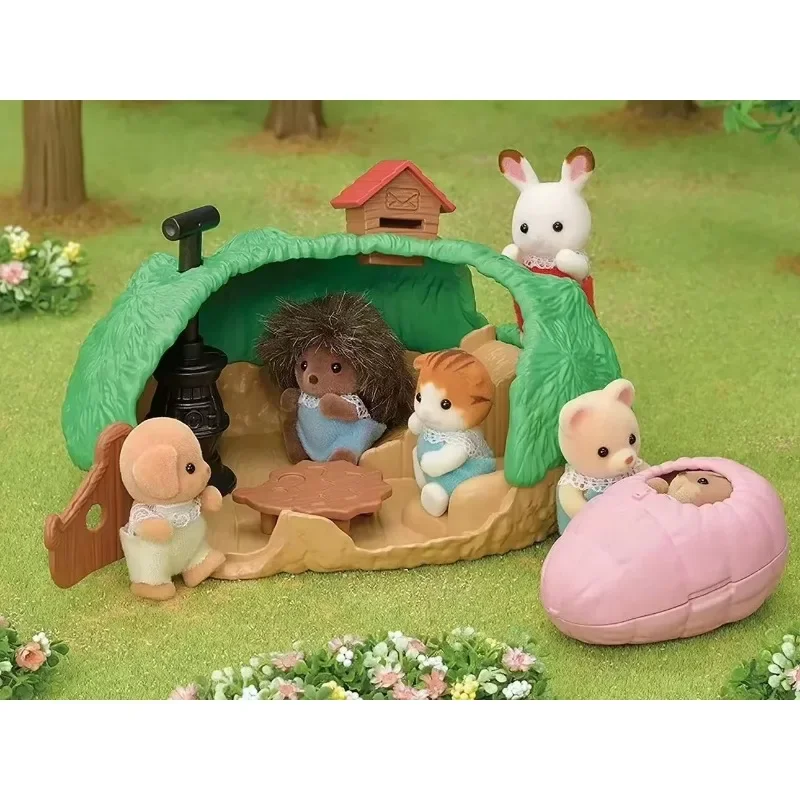 Originale Sylvanian Families Portachiavi Vestiti Sorpresa Mobili Chihuahua Figure Houes Accessori Famiglia Bambola Giocattolo Hedgehog Cave