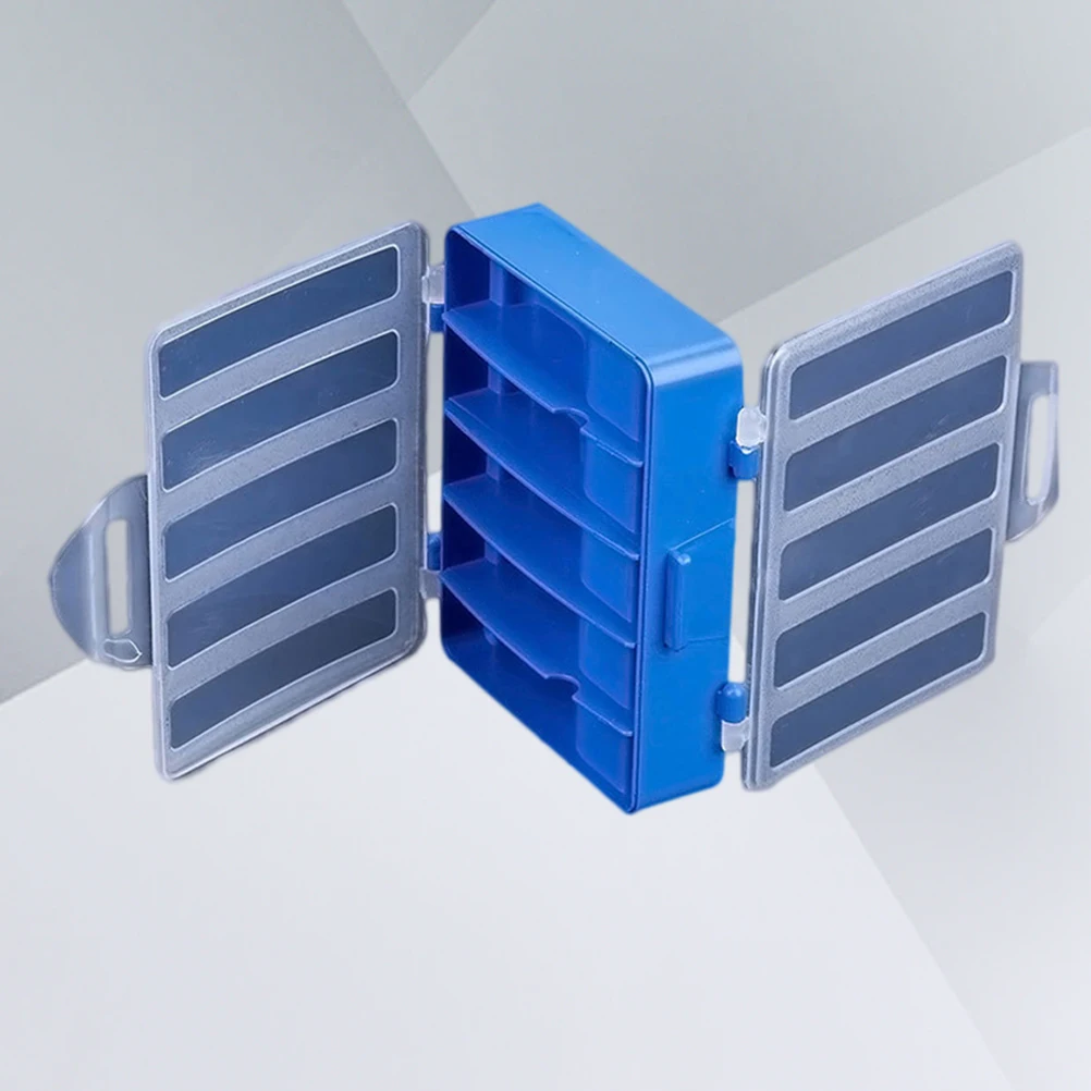 

2 Pcs Case Transparent Lid Storage Box Hook Box ABS Durable Tackle Storage Organizer Transparent Lid Double Sided Boxes