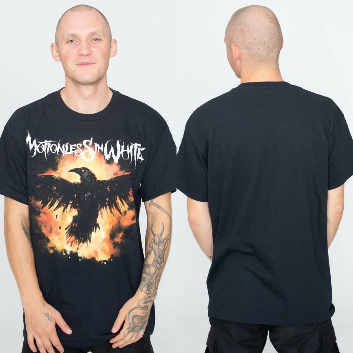 Motionless in White Grafik-Baumwoll-T-Shirt Unisex Sommer Kurzarm Mode Marken-T-Shirt Luxus Casual Vintage Tees – Detail 3