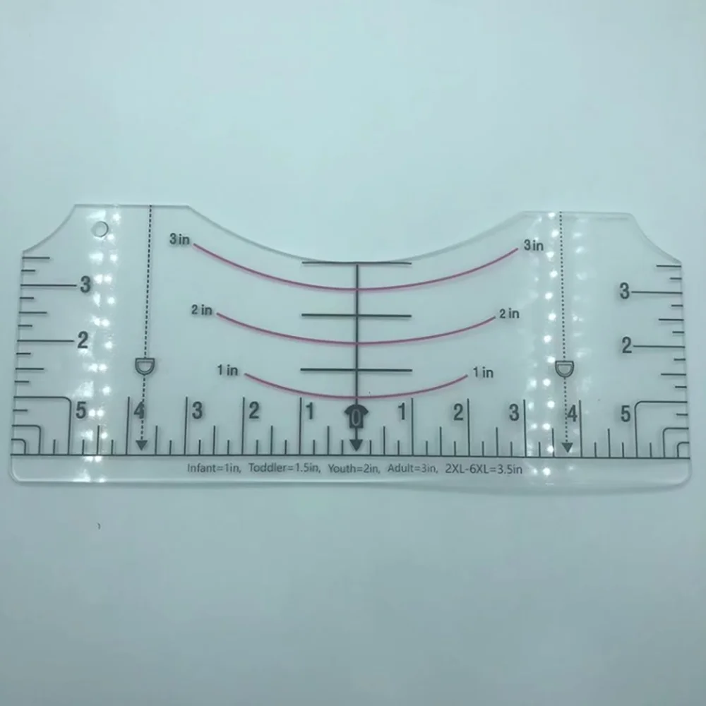 

Calibration Tool Ruler Sewing Shop Supplies Drafting Supplies Alignment Ruler Round Neck Sewing Universal T-Shirt Design