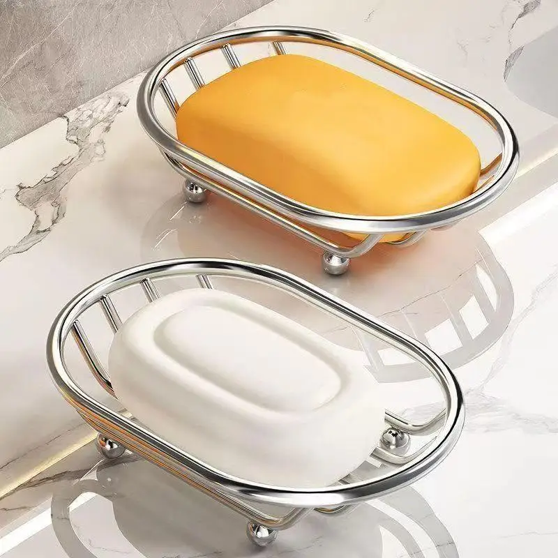 Soap Dish Drainage Rack Rust Resistant Bathroom Shower Soap Holder Bathroom Accessories Minimalist Style Home Decoration