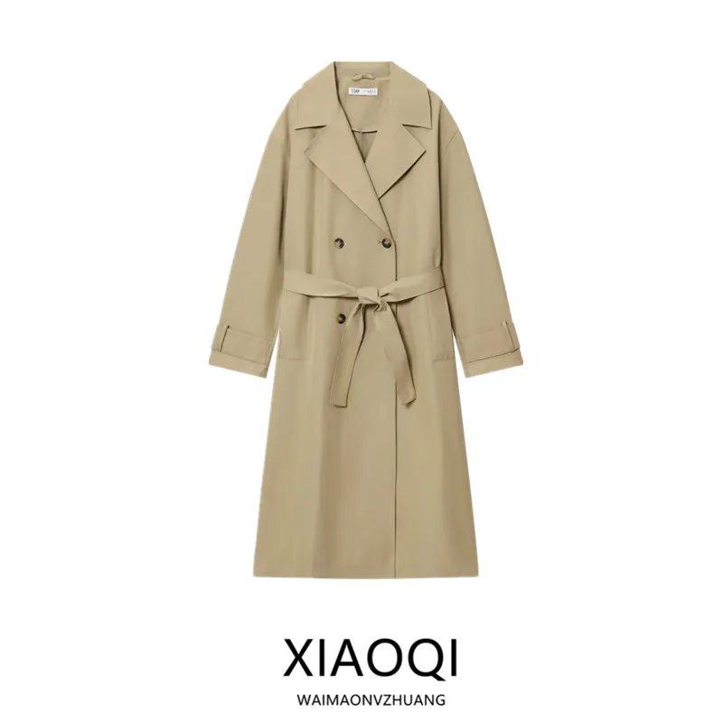

Classic Long Sve Windbreaker Jaet New Autumn 2025 Women's Faion Stand Collar Coat Ele Versatile Outerwear 8372277