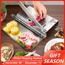 Commercial Manual Slicers for Frozen Meat Bone Minced Lamb Chicken Duck Fish Cutting Stainless Steel Bone Meat Cutting Machine