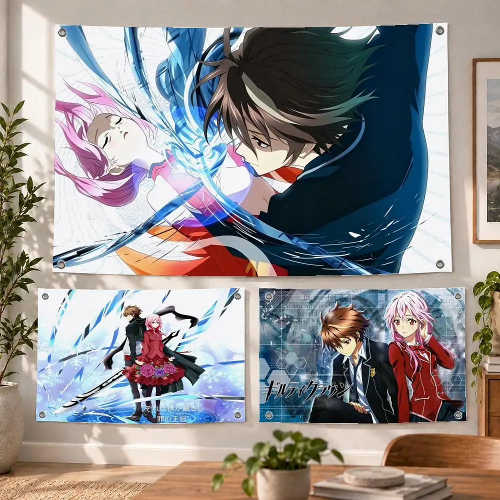 Anime Guilty Crown Flags Decorative Flag Banner Indoor Bedroom Dorm Gaming Room Wall Party Club Decor Fan Gift
