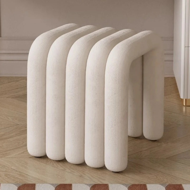 Portable Stools Metal Footstool Multifunctional Shoe Changing Stool Removable Small Furniture for Home Inverted U-shaped Design