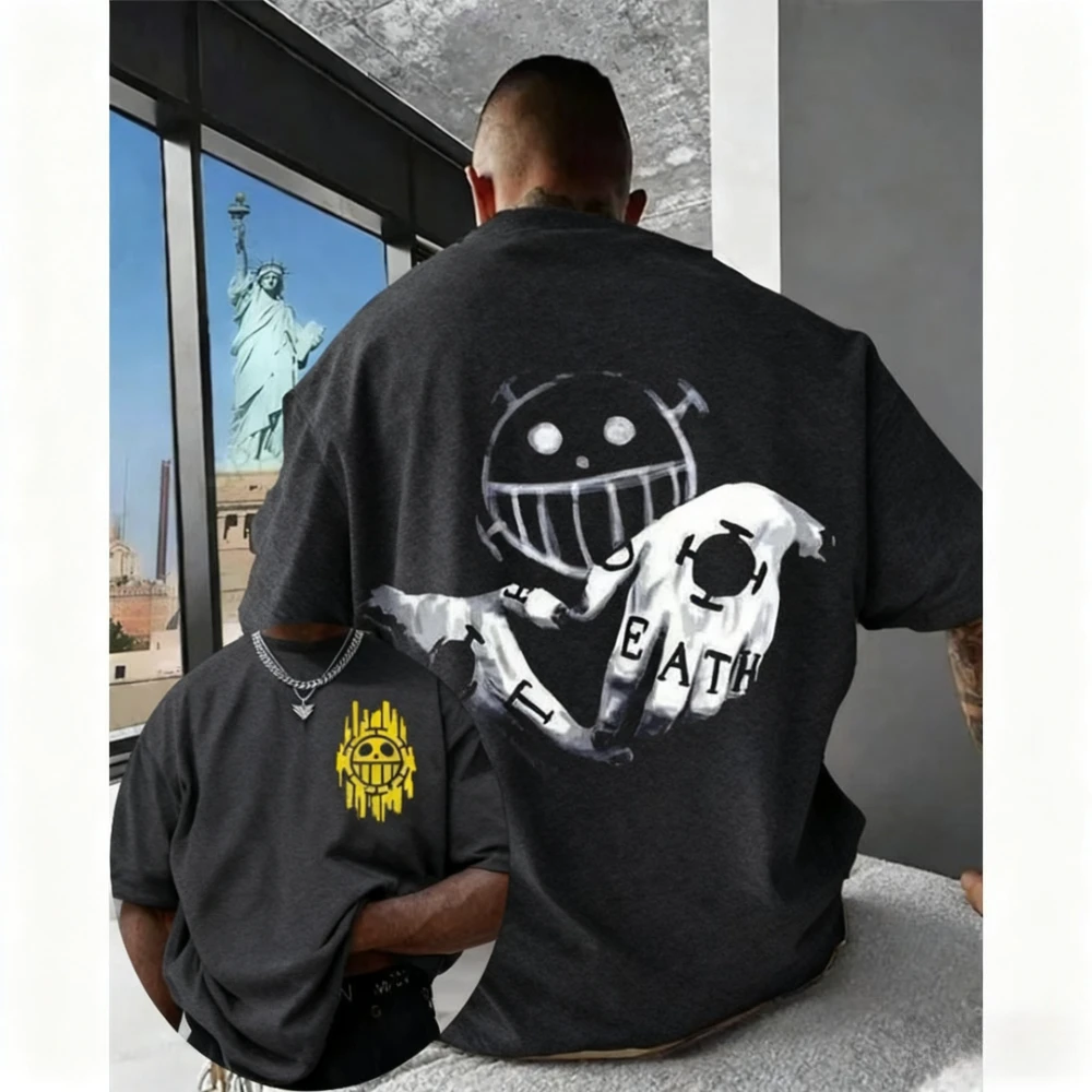 Camiseta de una pieza para hombre, camiseta Killer de verano y otoño, Anime japonés para niño, traje Retro holgado de manga corta para padres e hijos