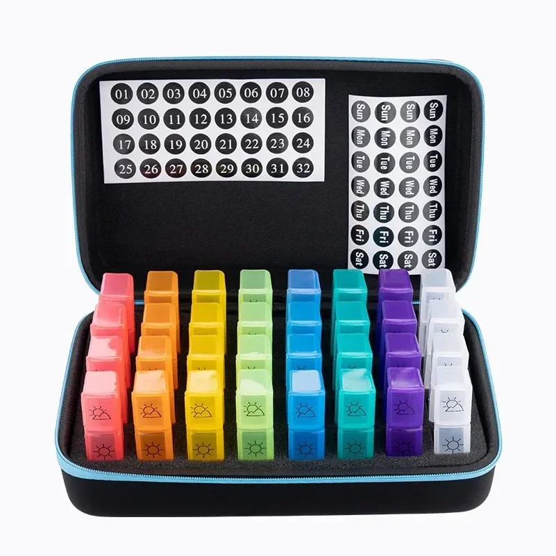 Monthly Pill Box Pill Storage Box Organiser 3 Times A Day Medicine Box W/ 31 Compartments To Hold Vitamin Pill