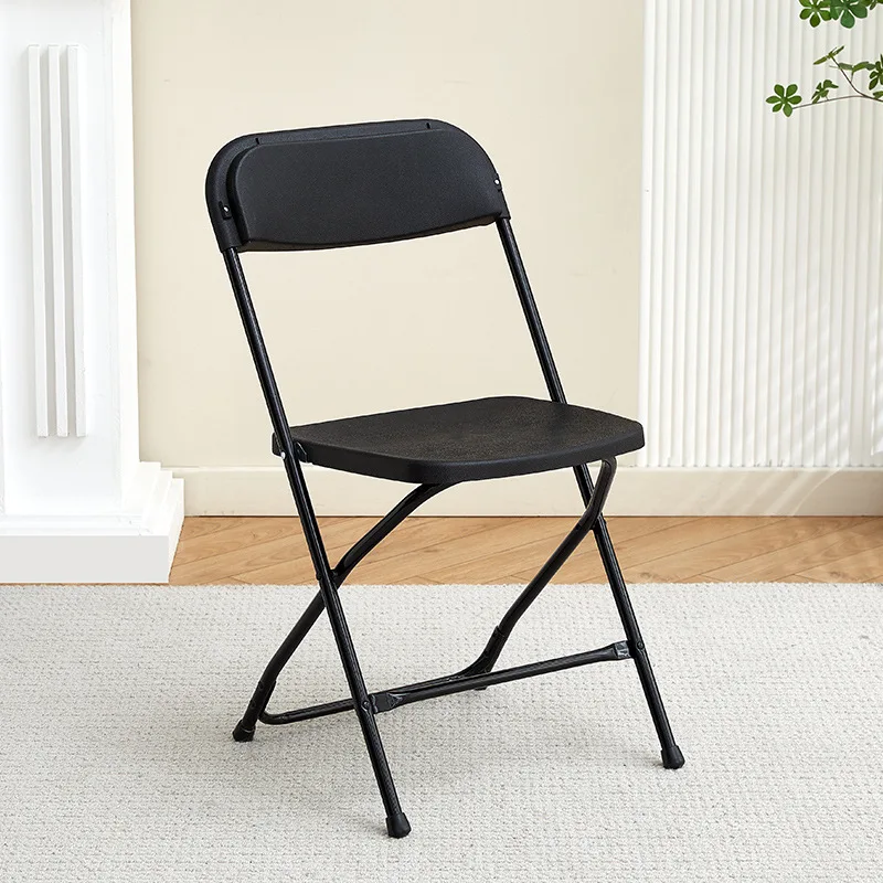 10pcs Folding Dining Chairs Dinning Chair Black Chair Accent Chairs For Living Room Creative Backrest Stool Stackable Chair