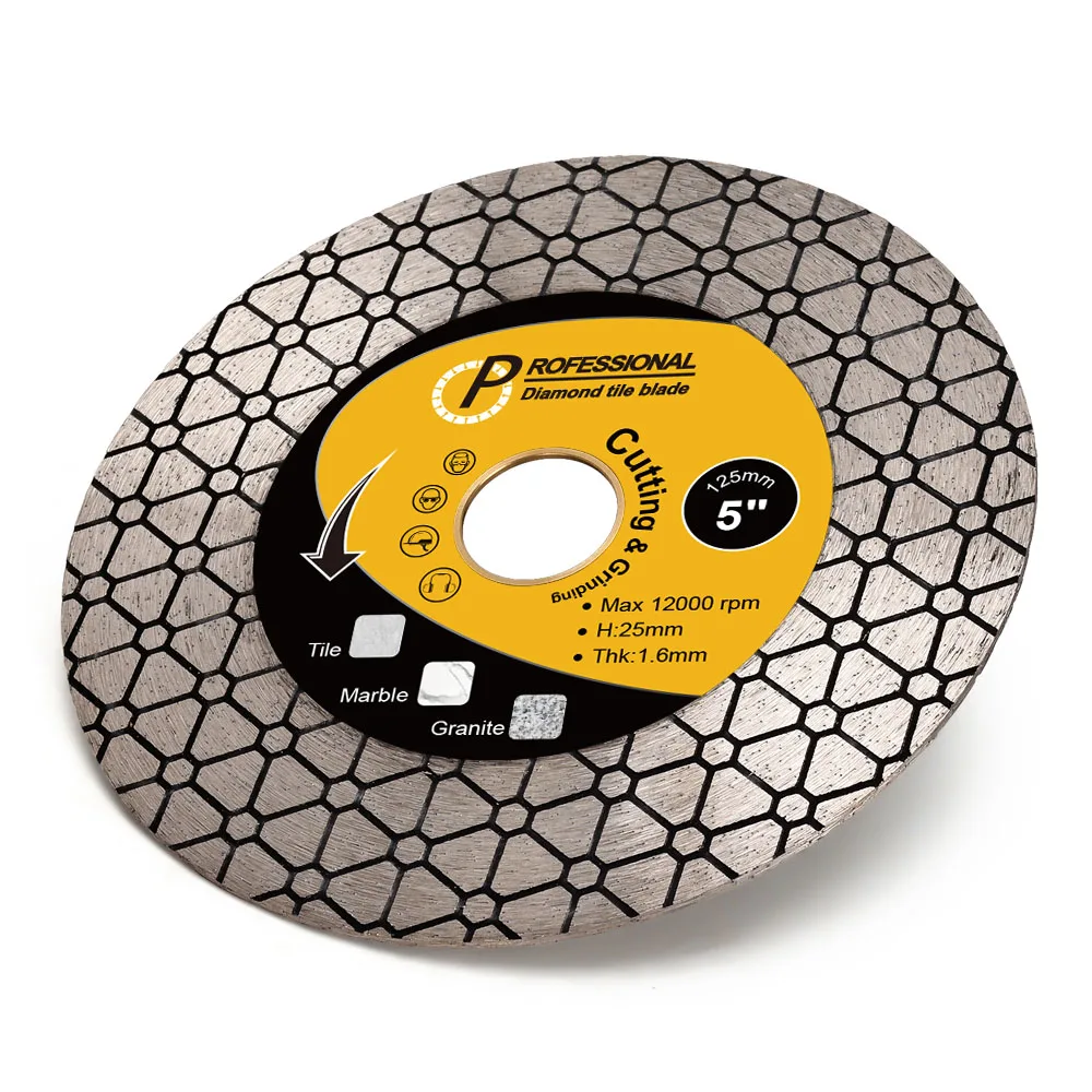 

Dia 125mm Diamond Grinding Cutting Disc Saw Blade Double-sided Cutter For Ceramic Tile Porcelain Cutting Disc