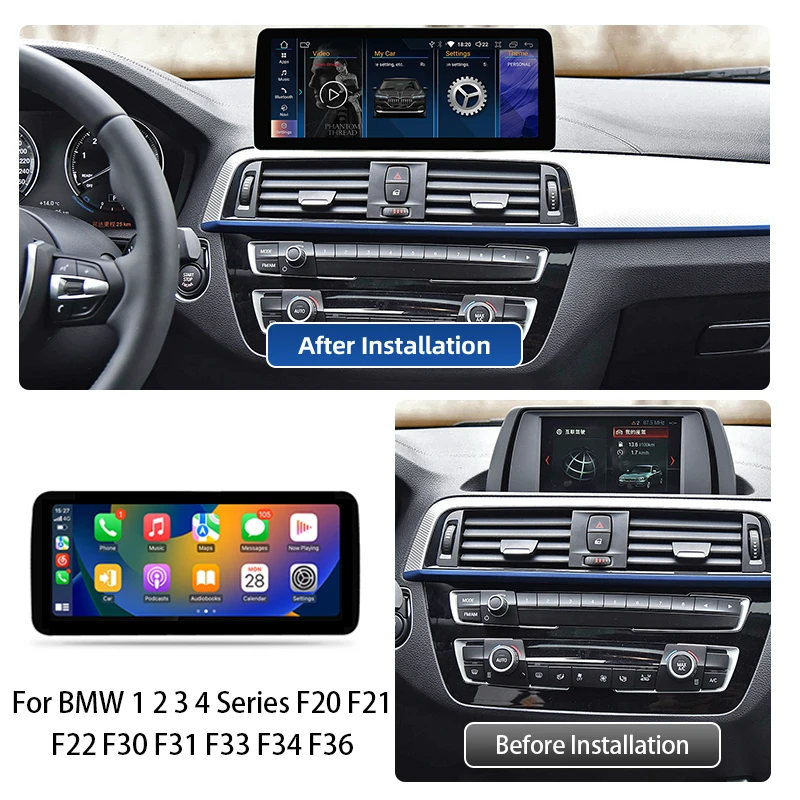 Linux System Car Multimedia Touch Screen For BMW 1 2 3 4 Series F20 F21 F22 F30 F31 F33 F34 F36 Android Auto Carplay WIFI