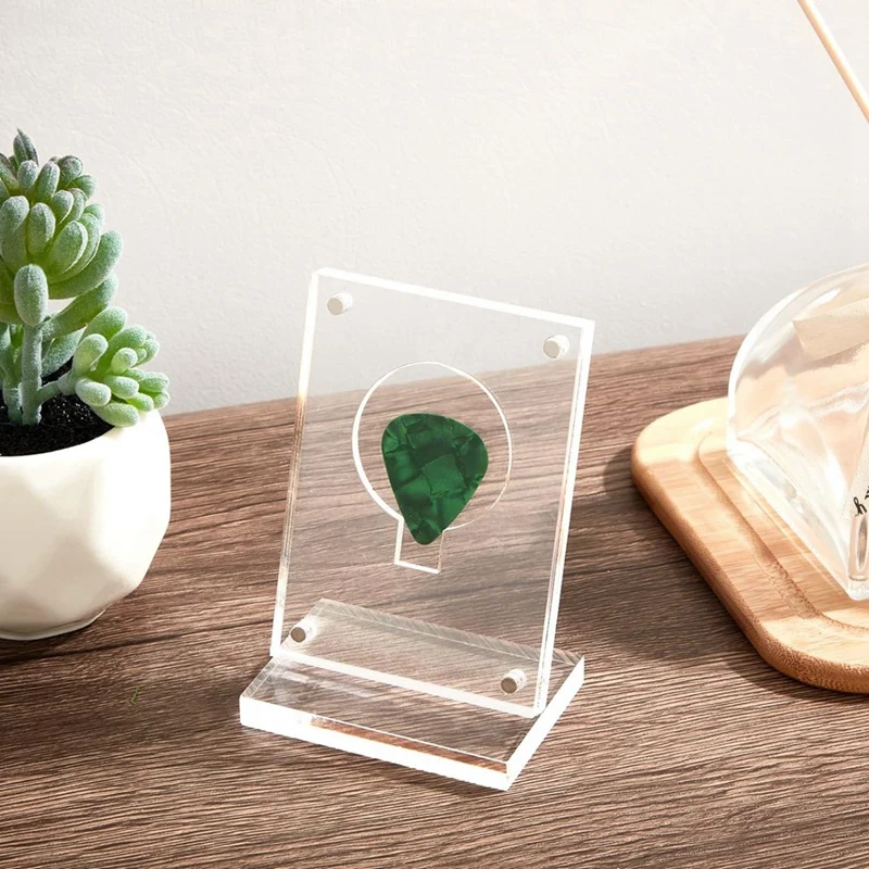 Acrylic Guitar Pick Display Case Clear Guitar Pick Stand Holder Coin Collectible Guitar Pick Display Easel