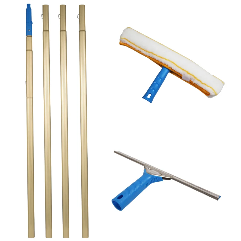 Glass cleaning, extended telescopic rod, household brush, window wiper, door head, exterior wall, high-rise cleaning tool