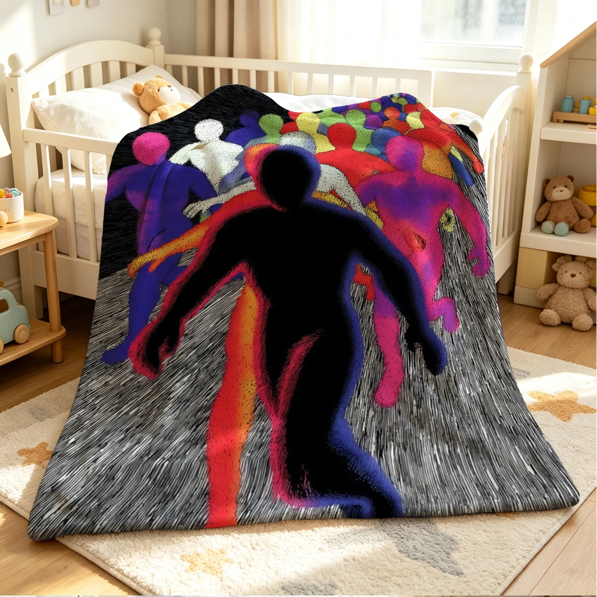 Forward March Flannel Blanket Warm Soft Halloween Christmas Couch Warm Cozy Decorative Decor Gift for All Season