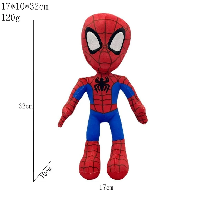 20-32cm Man Spidermaned Plush Toys Movie Dolls Marvel Avengers Soft Stuffed Hero Captain America Iron Christmas Gifts for Kids