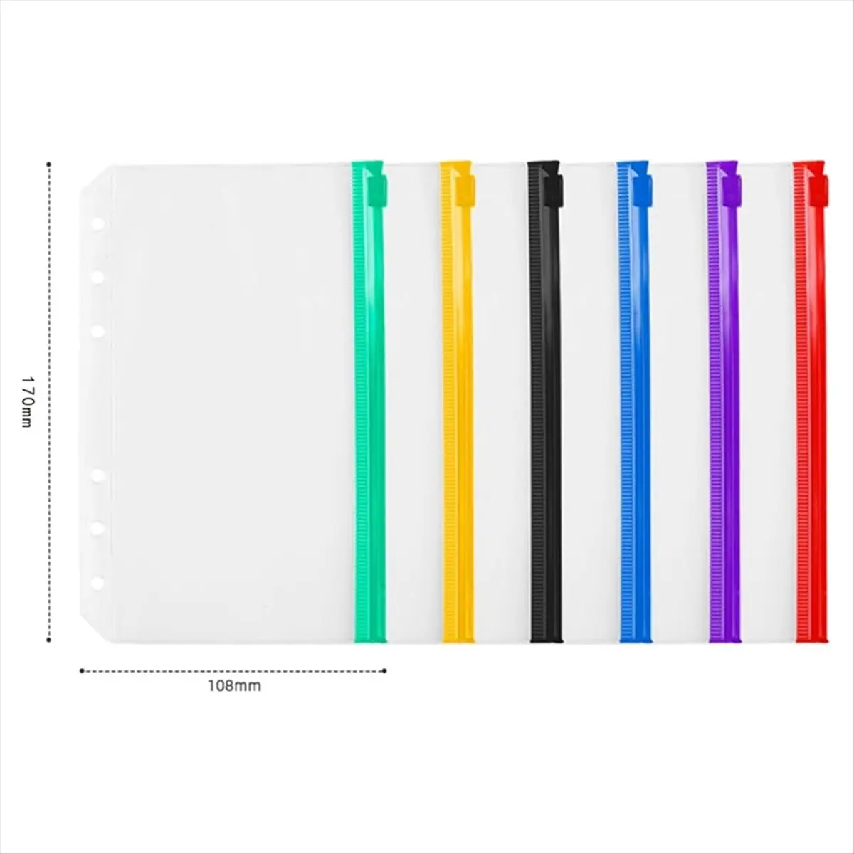Super Sale 24PCS A6 Size Waterproof Pouch Circular Knitting Needle Pouches Zipper Folders for Cable Knitting Needles Storage