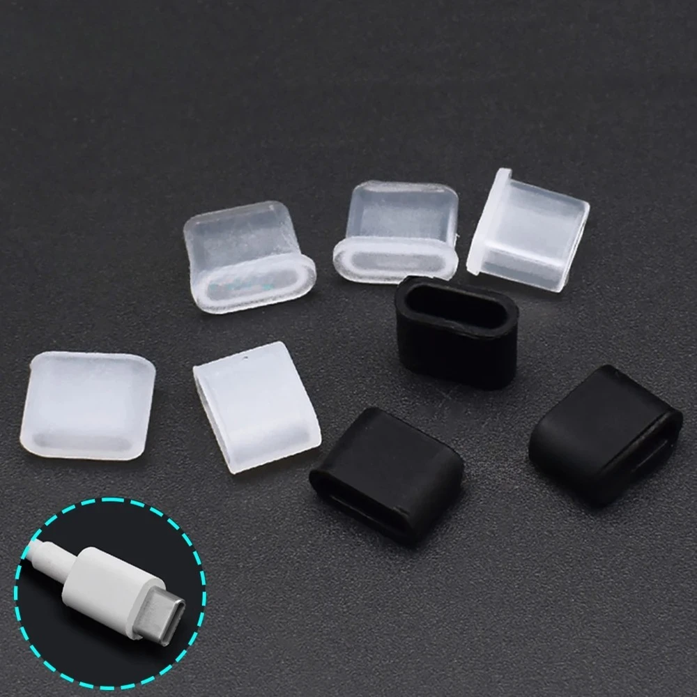 

Type-C Micro USB Dust Plug, USB Charging Port Protector, Silicone Anti-Dust Cover Cap for iPhone Samsung Android Phone & Cable