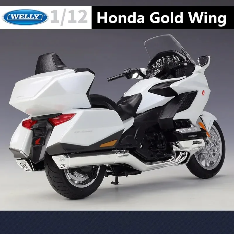 WELLY 1:12 Scale Honda Gold Wing 2020 Motorcycle Simulation Alloy Model Adult Collection Decoration Gifts For Boys Birthday Toys