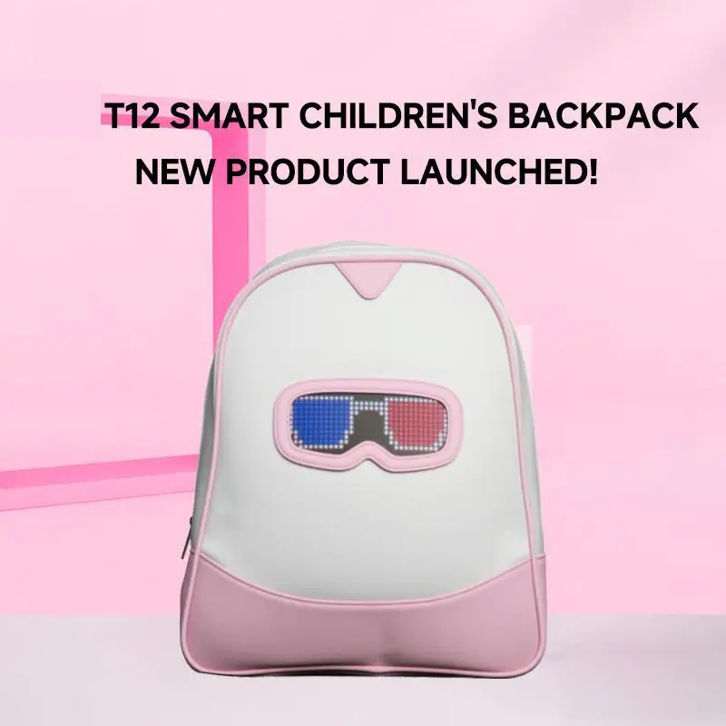 Tas Sekolah Anak dengan Layar LED Lucu, Kontrol via Aplikasi, Tahan Noda, Tas Perjalanan, Ransel Sekolah Anak