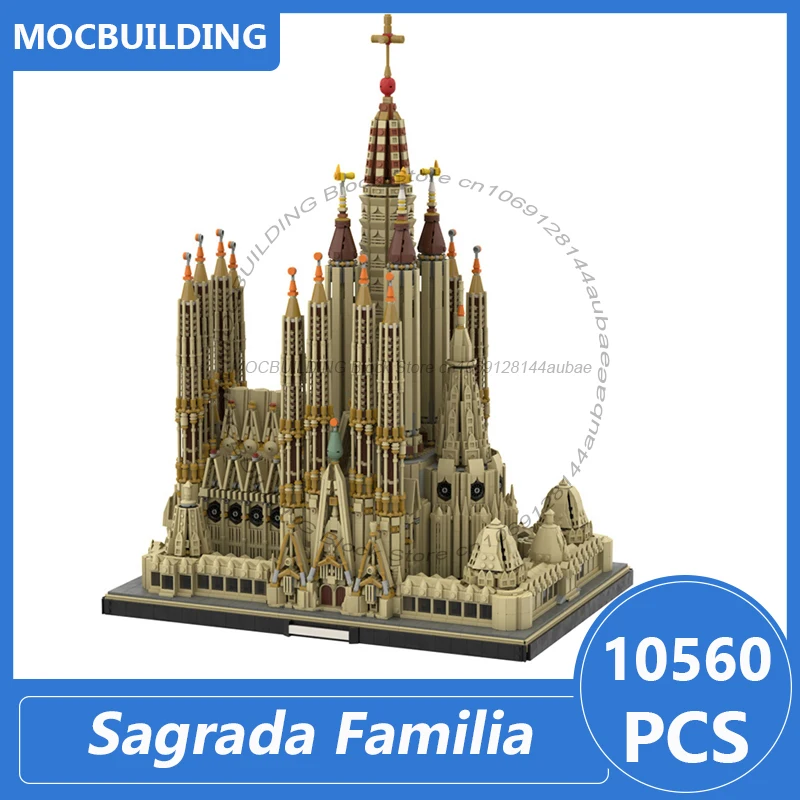 Sagrada Familia Castle Model MOC Building Blocks DIY Assemble Bricks Architecture Collection Display Holiday Toys Gifts 10560PCS