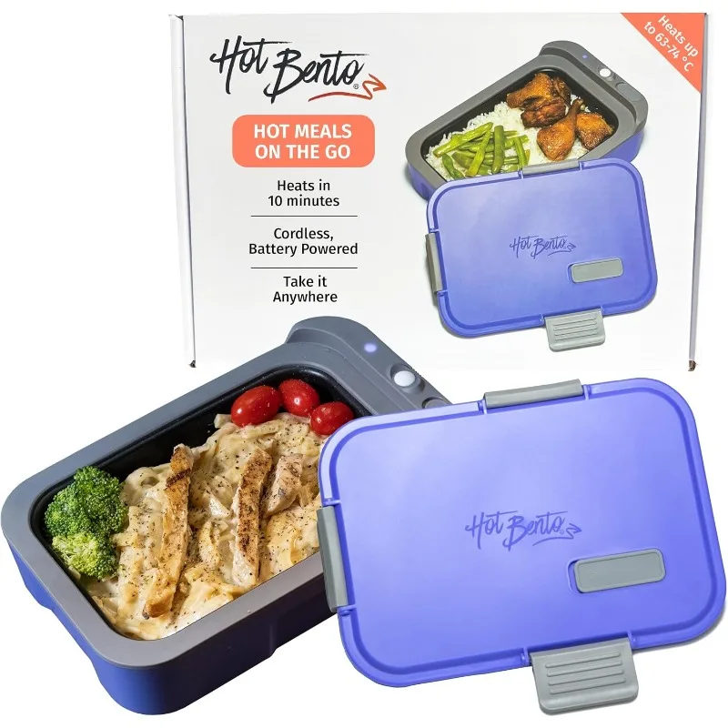 Hot Bento – Self Heated Lunch Box and Food Warmer – Battery Powered, Portable, Cordless, Hot Meals for Office, Jobsite,Picnics