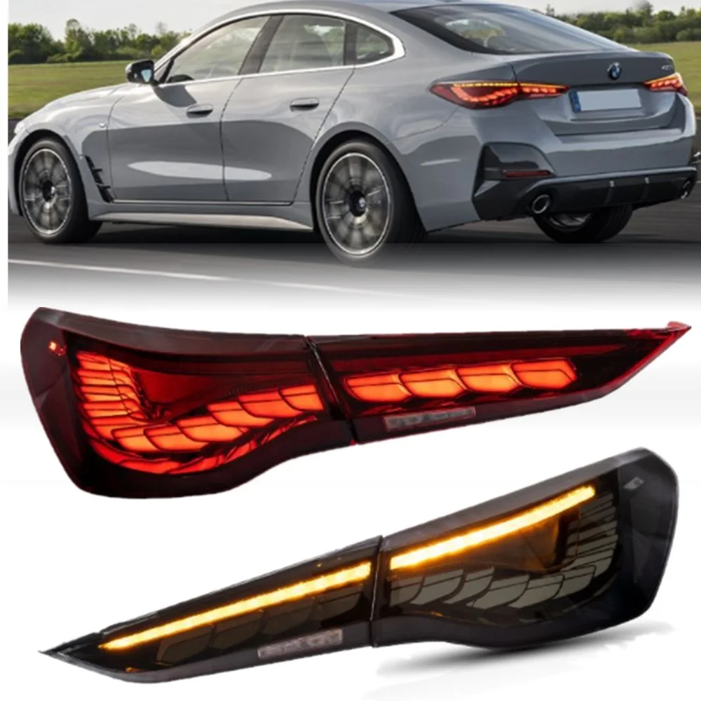 Car LED Tail Light Accessories For BMW M4 G22 G23 G26 425I 2020-2023  Auto Rear Fog DRL Brake Turn Signal Lamp Plug and Play