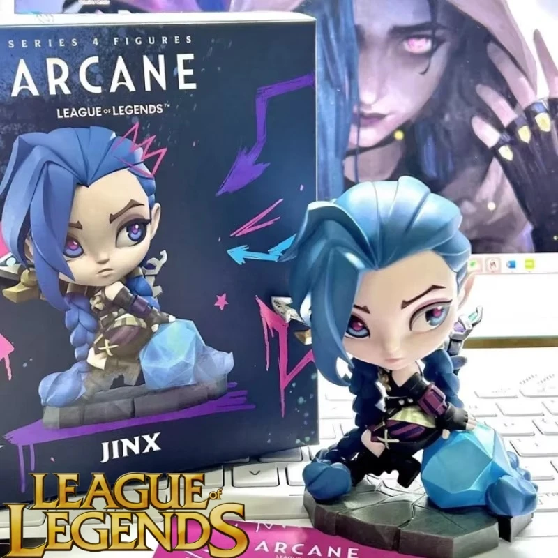 League Of Legends Arcane2 Jinx Loose Cannon Handmade Q-Version Doll Game Peripheral Character Ornaments Lol Gift Birthday