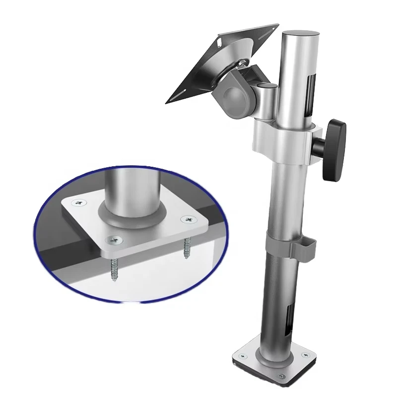 360 degree fully adjustable dual monitor desktop mounting arm 90 degree tilt new dual monitor bracket