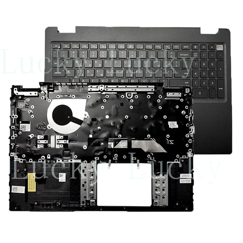 

Корпус для ноутбука Dell Latitude 3510 E3510, черный, с рамкой клавиатуры и верхней частью корпуса (палмрестом)