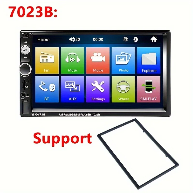 7inch Universal Double Din Installation Kit Car Stereo Radio Mounting Panel Frame Dual-DIN Car Radio Installation Panel Frame view 5