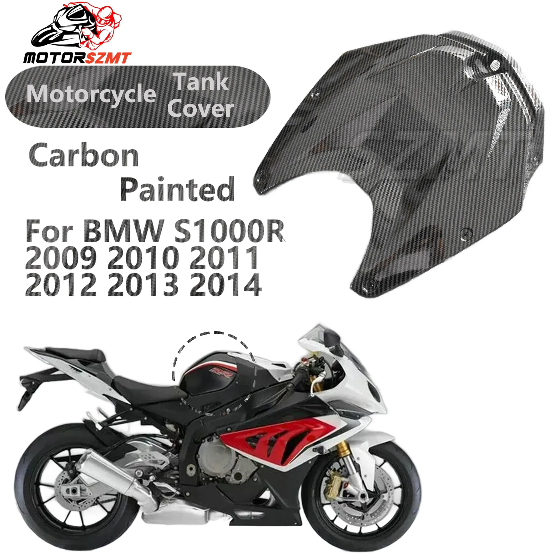 

Carbon fiber coating Gas Fuel Tank Front Cover Fairing Front Half Shield Shell Fit for BMW S1000RR 2009 2010 2011 2012 2013 2014