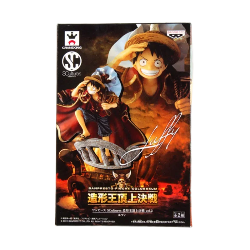 Genuine Bandai One Piece SCultuers The Top War Luffy overlook Anime Action Figures Model Collectible Gift for Toy Hobbies Kids