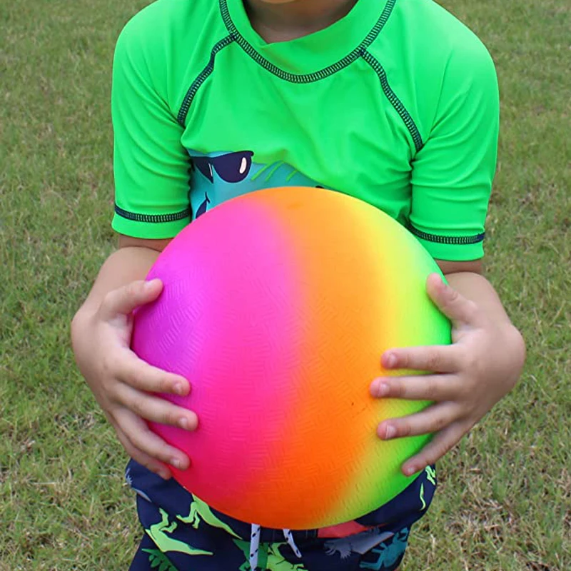 Kickballs Playground Balls 8.5Inch Rainbow Basketball Soccer Toy Children Outdoor Sports Games Kinderspielzeug