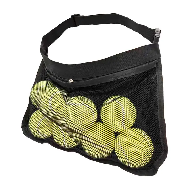 

Pickle Ball Waist Pouch Waist Hip Bag For Balls Adjustable Mesh Waist Hip Ball Bag Band Travel Storage Pocket Mesh Fanny Pack