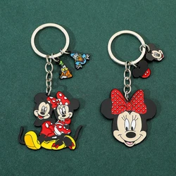 1pc Disney Mickey Mouse Keychain for Man Anime Cute Minne Figure Keyring Couple Bag Pendent Jewelry Toy Xmas Gifts